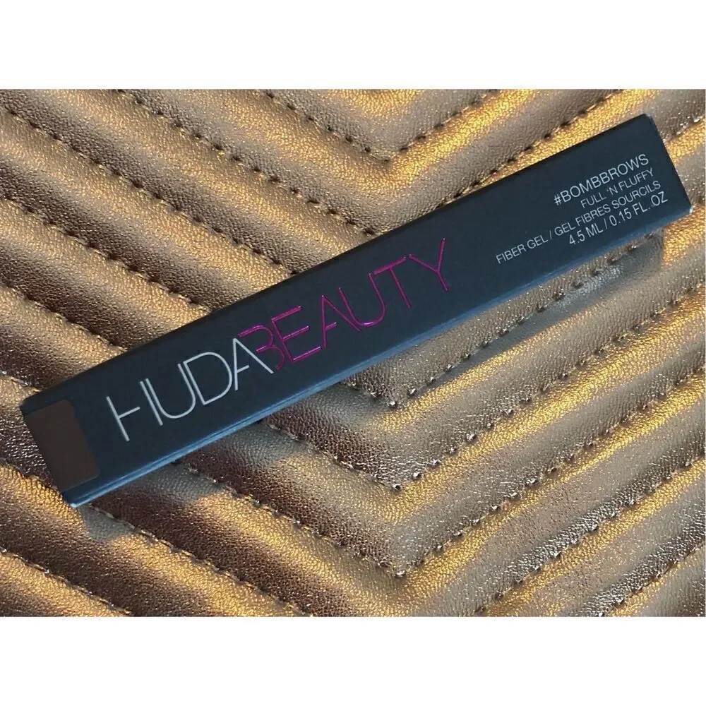 HUDA BEAUTY -  NWT #BombBrows Full & Fluffy Fiber Gel in #4 Light Brown - Picture 10 of 11